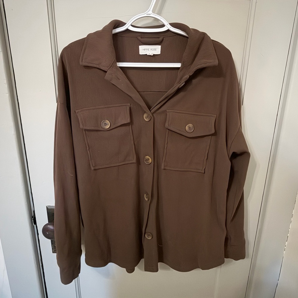 Hippie Rose Chocolate Utility Jacket